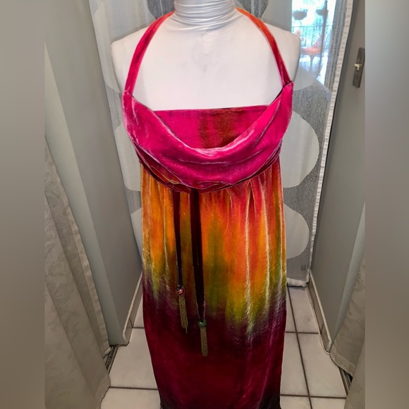 Original one of a kind Velvet Tabard dress with skirt underneath - Picture 3 of 12